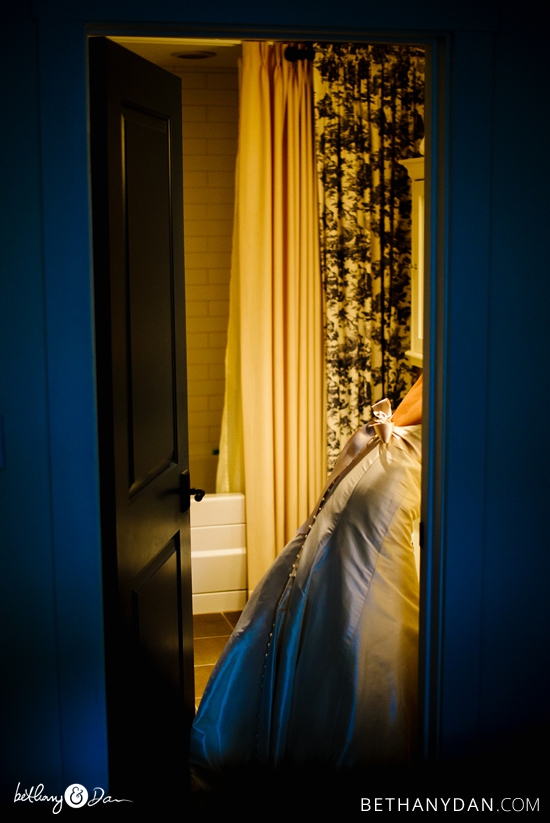 The bride gets ready