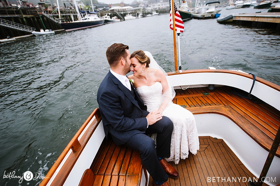 Bride and Groom on the boat