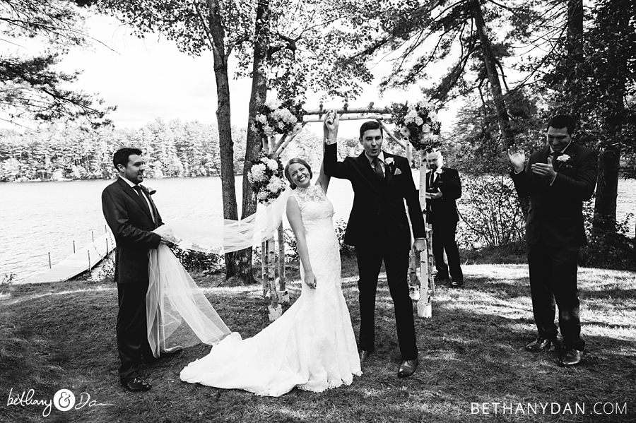 Backyard Lakeside Wedding in Maine