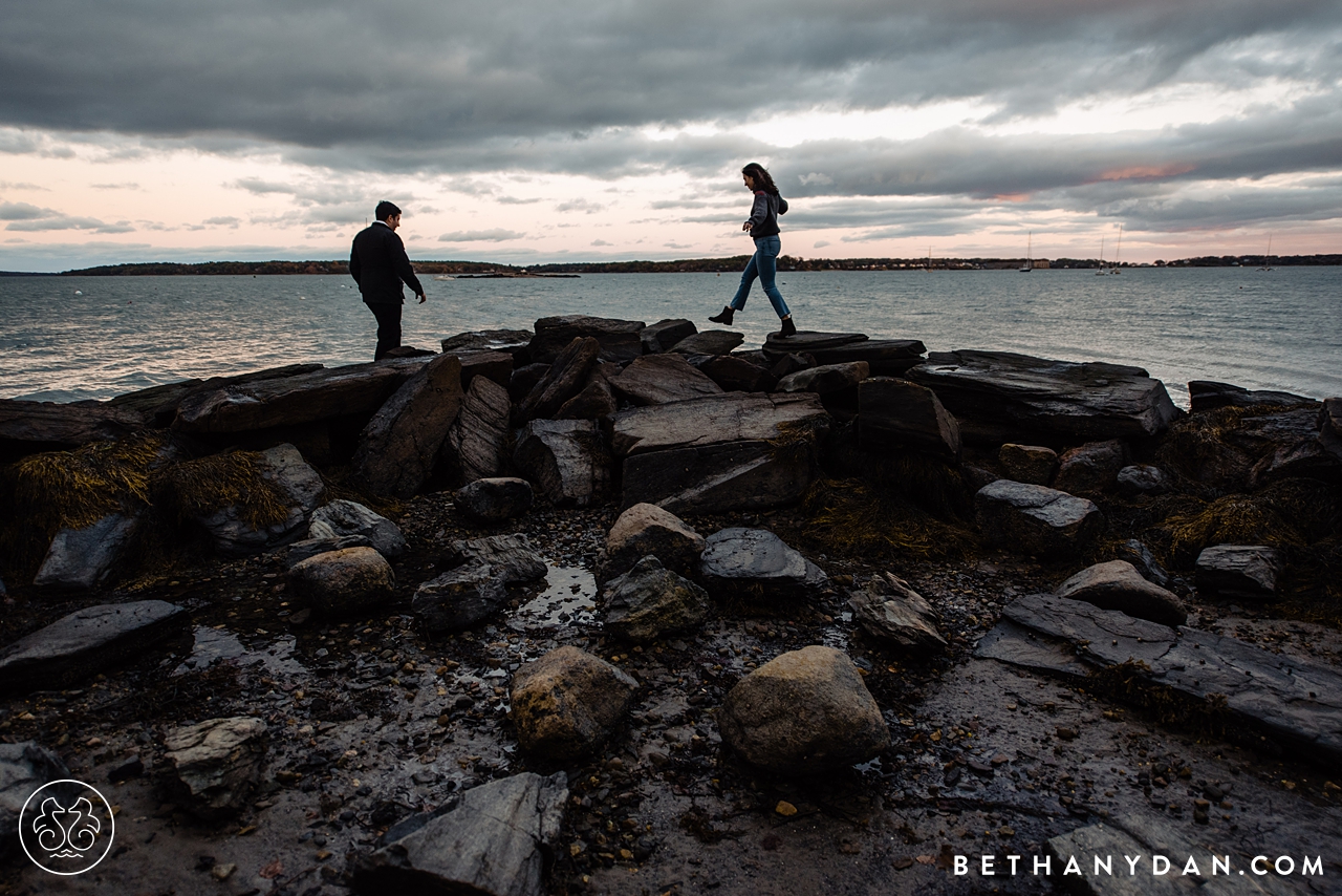 Portland Maine Fall Engagement Photos